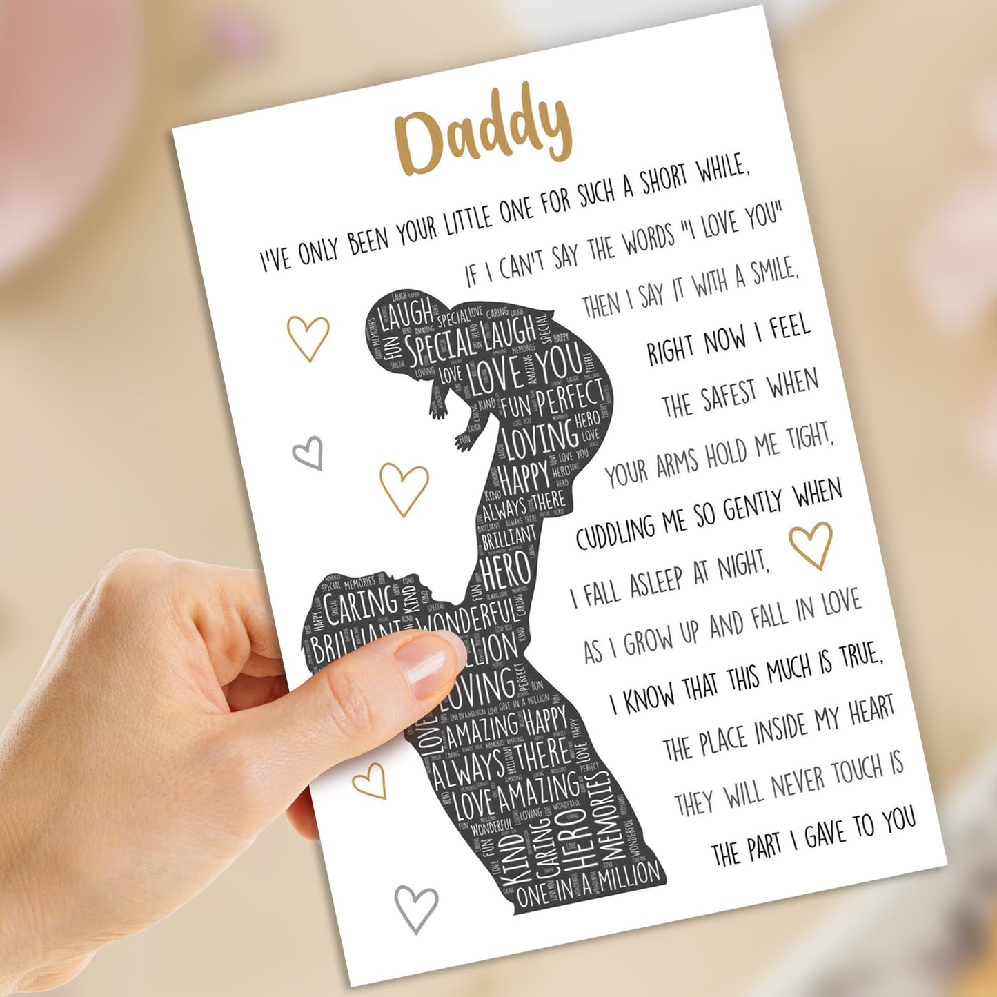 gerdiny First Fathers Day Card Gifts for New Dad, 1st Fathers Day Card, Happy 1st Father's Day Cards Gift from Baby Boy Girl, Father's Day Card Gift for First Time Dad To Be, New Dad Gifts for Men