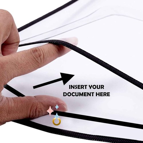 Office Werks Stitched Job Ticket Holder 11 x 17 Inch, Clear Work Order Plastic Sleeves Holder, Document Print Holders, Perfect for Attaching to Machinery, File Cabinets, Racking & Hanging, 25 Pack