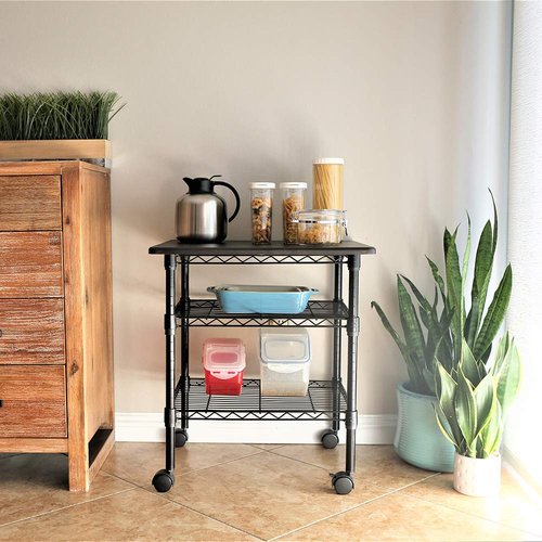 Apollo Hardware Printer Stand Series / 3 Tier Printer Stand(Black) 18" Wx21 Lx27 H (3 Tier)