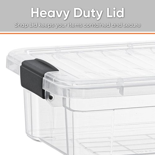 Superio Clear Plastic Storage Bin with Lid,Non-Toxic, BPA Free, Odor Free, Organizer Storage Box, Stackable Plastic Tote for Home, Garage, School, and Office (11 Quart, 3 Pack)