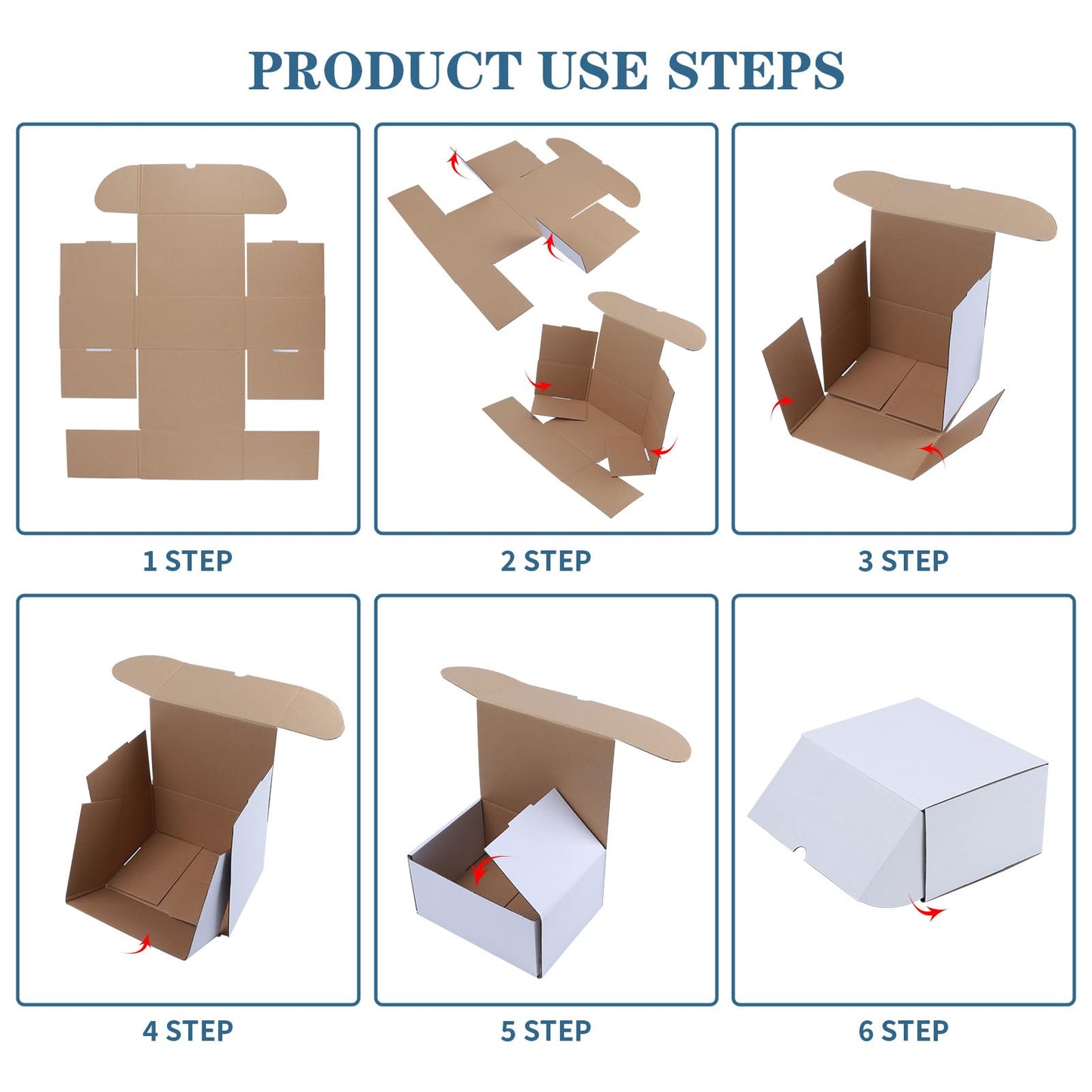 ZBEIVAN 12x10x6 White Shipping Boxes Set of 15, Corrugated Cardboard Mailer Boxes for Packaging Small Business Mailing Gifts