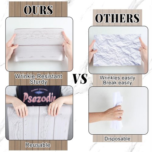 White Wood Bulletin Board Roll Reusable Waterproof Erasable Bulletin Board Fade Resistant Wrinkle Resistant Poster Non-Woven Fabric Bulletin Board Roll for Classroom Decor Wrap Crafts 15.55" x12ft