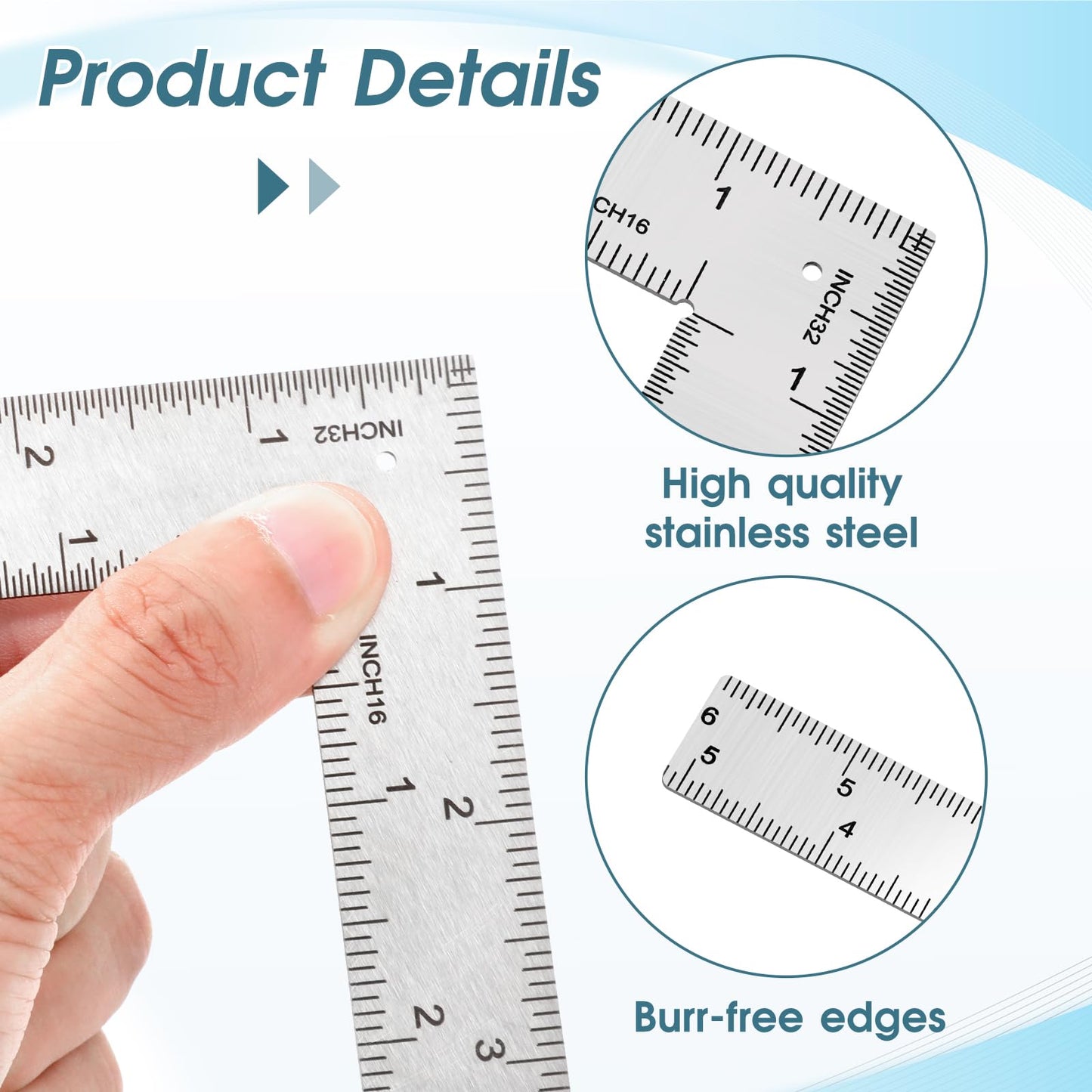 L Ruler Measuring Tool 4 inch by 6 inch Square Framing Ruler 90 Degree Square L Rulers Framing Rulers Measuring Tools for Engineers Carpenter