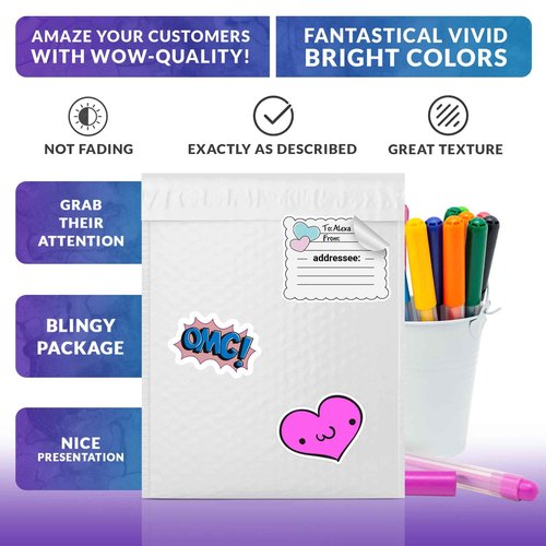ABC PACK & SUPPLY Poly Bubble Mailers, 8.5 x 11 Inch. Pack of 25 White Padded Envelopes Self Seal. Tear-Proof Gift Bubble Envelopes. Waterproof Packaging for Small Business. Cushioning Book Mailers