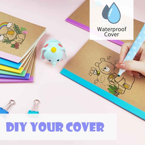 Nanajorwa 100 Pack A5 Colorful Ruled Lined Mini Notebook Journals Bulk, Soft Cover Kraft Composition Notepad Memo Cuadernos for Girls, Students, Traveler, Note Taking, School Supplies