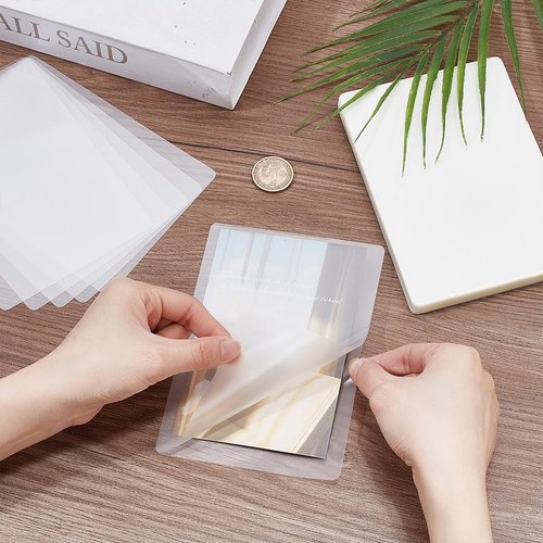 NBEADS 300 Pcs Clear Thremal Laminating Pounches, Plastic Paper Laminator Sheets for Hot Laminator and Photo Protection, 6.30x4.33x0.004inches