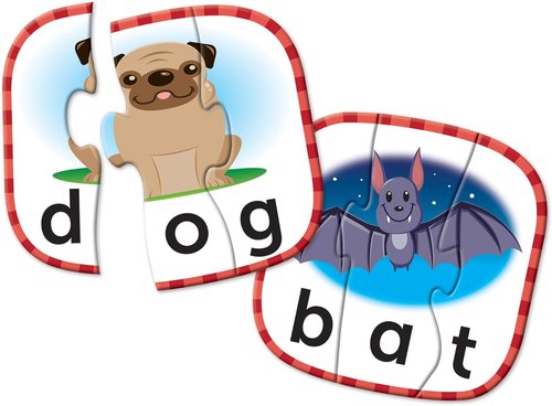 Learning Resources 3-Letter Word Puzzle Cards - Self-Correcting Fun for Kindergarten Readiness | Ages 3+