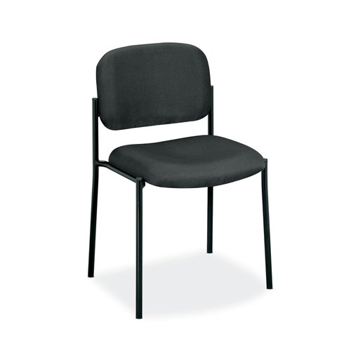 basyx by HON HVL606 Stacking Guest Chair | Charcoal Fabric