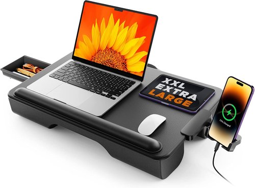 SAIJI Portable Laptop Lap Desk - Lightweight Tray for Bed & Couch | Fits Up to 17" Laptops & MacBook