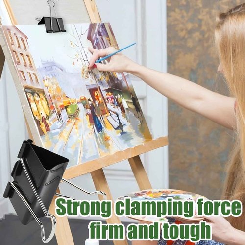 3 Inch Jumbo Binder Clips(24 Pack), Extra Large Binder Clips Heavy Duty Paper Clamps for Office and Home Supplies, Black