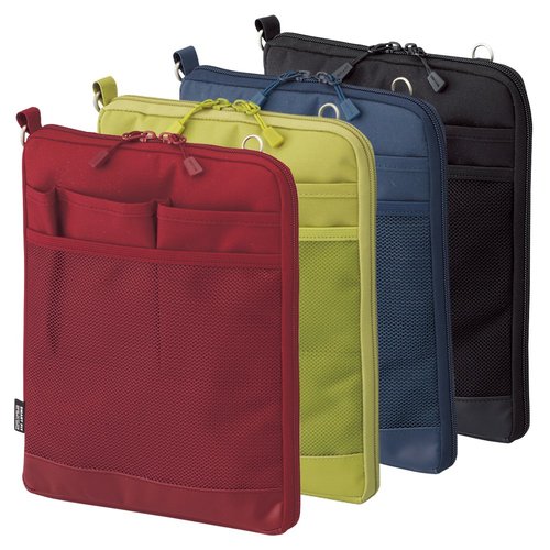 LIHIT LAB Laptop Sleeve, Water & Stain Repellent, Vertical for Backpack, 7.9" x 10.2", Navy (A7682-11)