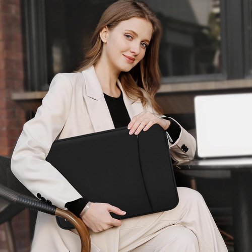 MOSISO Laptop Sleeve | 13-13.3 Inch Neoprene Case for MacBook Air/Pro & More - Black
