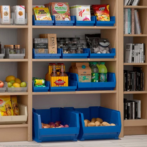 Akro-Mils Plastic Organizer and Storage Bins Bundle (30130 + 30120), Blue