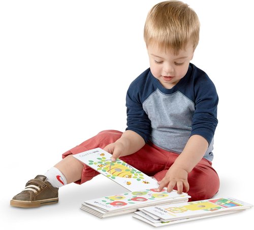 Melissa & Doug Jumbo Learning Cards - Poke-a-Dot! Numbers, Shapes & Colors | 13 Double-Sided Flash Cards for Toddlers & Preschoolers, Ages 1+