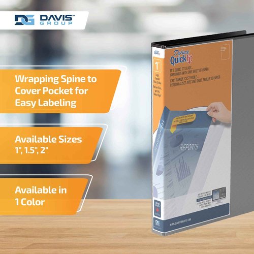 QuickFit 4-Pack Heavy-Duty 8 1/2" x 14" Portrait Legal Binder, 3-Ring Binder, D Ring, Made in Canada, 1 Inches