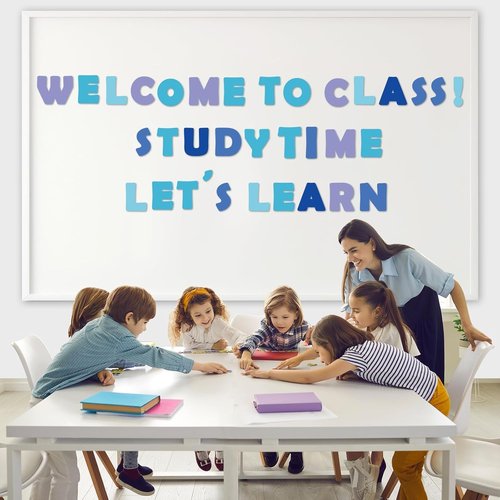 Skiennix 260 PCS Bulletin Board Letters - Blue Ocean Under The Sea Classroom Decor Set