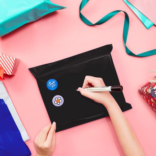 Fuxury 12x15.5 200pc Black Poly Mailers Shipping Envelops Self Sealing Envelopes Boutique Custom Bags Enhanced Durability Multipurpose Envelopes Keep Items Safe Protected