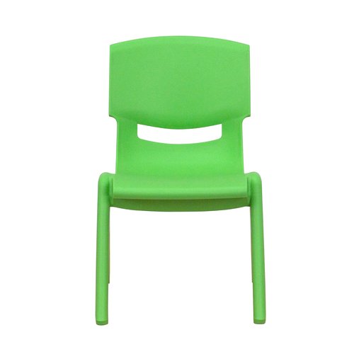 Flash Furniture Whitney 4 Pack Green Plastic Stackable School Chair with 10.5'' Seat Height