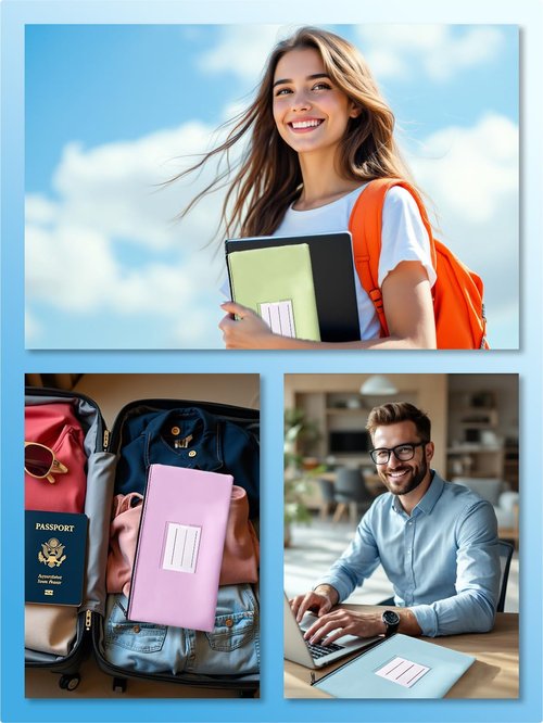 10-Pack Money Bags with Zipper, PU Leather Cash Pouches with Label, 11 x 6 Inches, Bank Deposit Bag for Coins, Bills, Checks, Invoices, Cosmetics, Tools, 10 colors