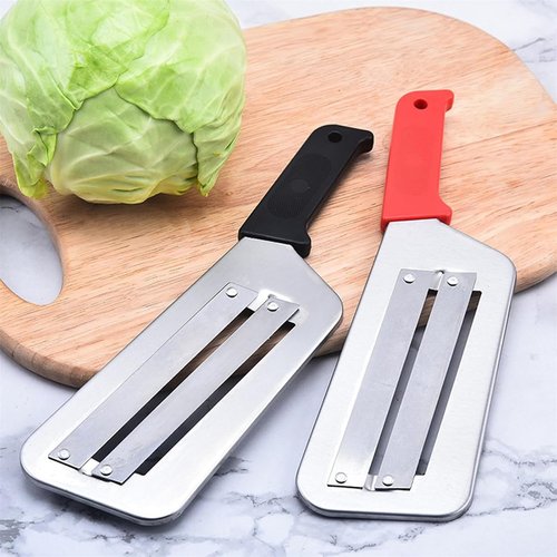 Stainless Steel Shredder Knife, Stainless Steel Dual Blade Julienne Cutter, Shredder Knife for Vegetables, Cabbage Slicer, Multifunctional Vegetable Cutter (2mix)