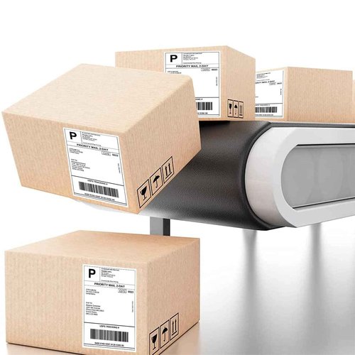 RyhamPaper 4" x 6" Fanfold Direct Thermal Labels - White Shipping Mailing Postage Labels, Perforated, Permanent Adhesive (4 Stacks - 4000 Labels)