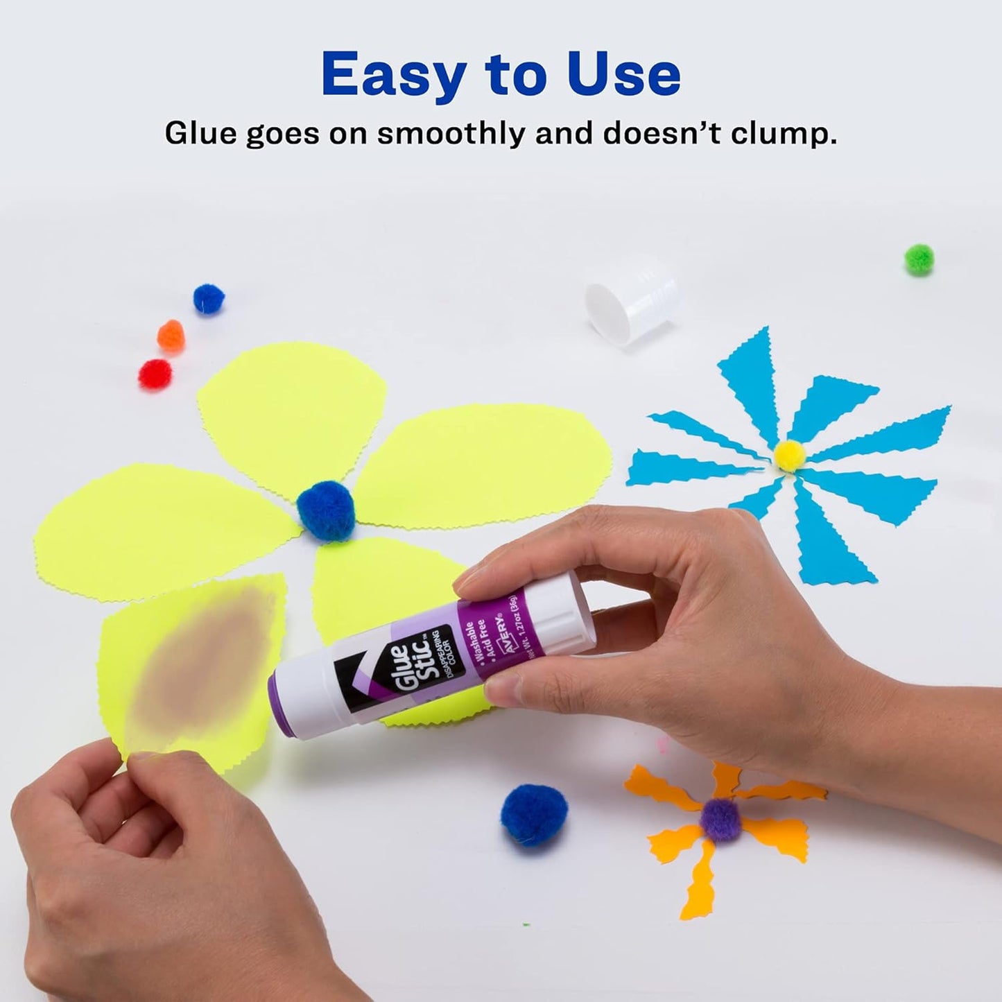 Avery Glue Stic - Disappearing Purple Washable Glue - 1.27oz, 6 Sticks Per Pack, 2-Pack Total 12