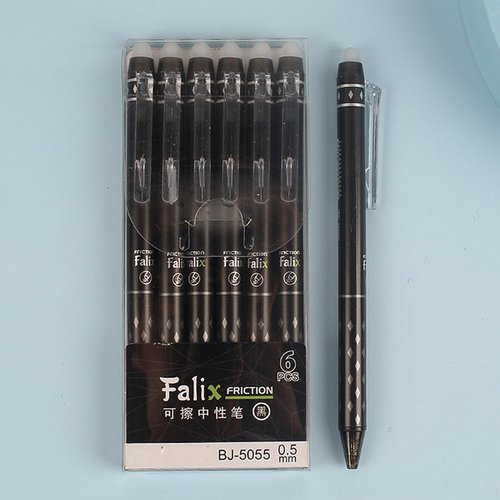 MOZXIRZ Erasable Gel Ink Retractable Pens - 0.5mm Fine Point, Smooth Black Ink for All Ages