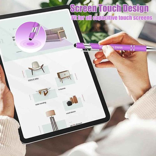 Luxeviss 100 Pcs Inspirational Pens Bulk - Motivational Ink Ballpoint Pen with Quotes Stylus Tip Nurse Gifts for School Coworkers Office Supplies Black Ink