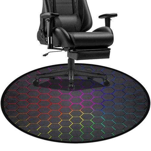 keepcute Gaming Chair Mat 47inch for Hardwood Floor Anti-Slip Office Chair Mat for Carpet Desk Chair Mat Computer Chair Mat Floor Protector for Office Gaming Room 4 ft
