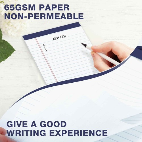 Ctosree 5x8 Legal Pads 36 Pcs Notebook Small Note Pads 65 GSM Paper College Ruled Legal Pad with Perforated Top 30 Sheets Per Writing Pad Mini Notepads Office Notepads Bulk for Office Supplies(Blue)