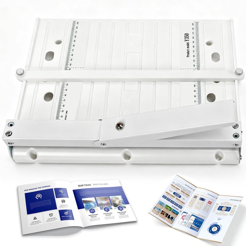 13.78 Inch Manual Paper Creaser, Creasing Machine with Extended Positioning Block, Accurate Folding Tool for Cardstock Brochures Invitations Book Covers, Portable Stable Paper Creasing Machine