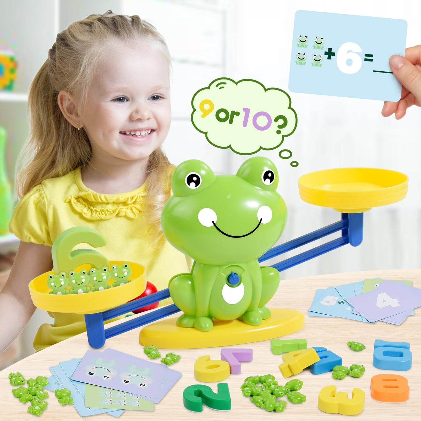 BAKAM Frog Balance Scale Toy - Montessori Math Game for Kids 5-7 | STEM Learning Activity for 3+ Years