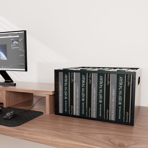 Dunatou Vinyl Record Storage Wooden Record Holder Cube Vinyl Storage Box Case Crate Rustic Brown