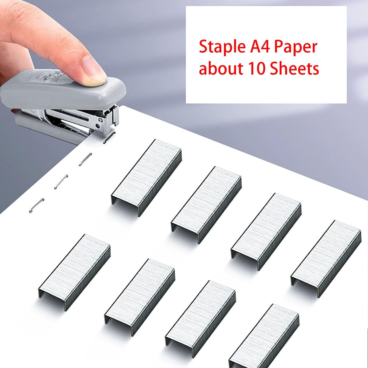 10000 Pcs 10# Mini Staples, 0.4 Inch x 0.2 Inch Stainless Steel Staples for Small Desk Top Stapler for Office and Home (10000, 10#)