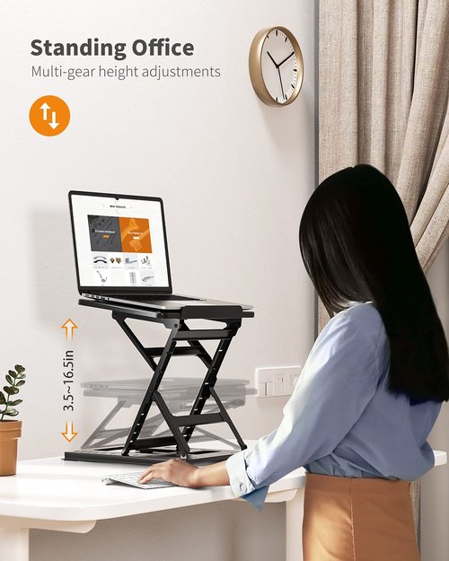 HUANUO Adjustable Laptop Riser - 9 Adjustable Angles, Easy Sit or Stand, Fits 15.6 Inch Laptop & Notebook