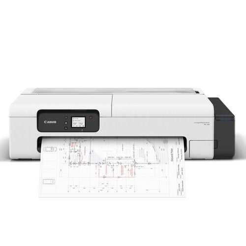 Canon imagePROGRAF TC-20 – Single Function Printer | 24" Large Format Poster & Plotter Printer - Automatic Roll & Cut Sheet Paper Feeder, USB, Wi-Fi, LAN,White