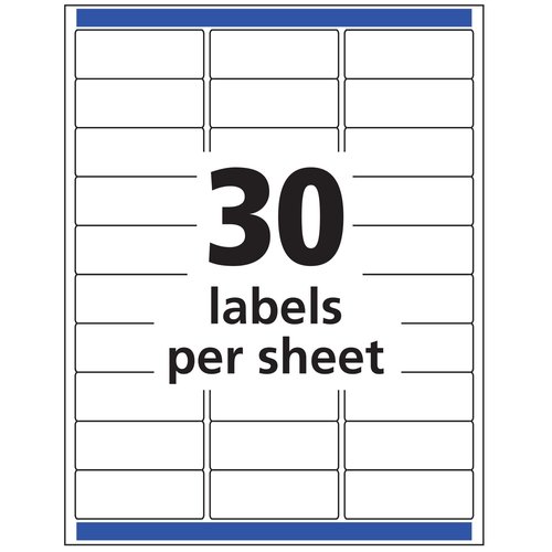 Avery Printable Address Labels with Sure Feed, 1" x 2-5/8", Matte Clear, 1,500 Blank Mailing Labels (05660)
