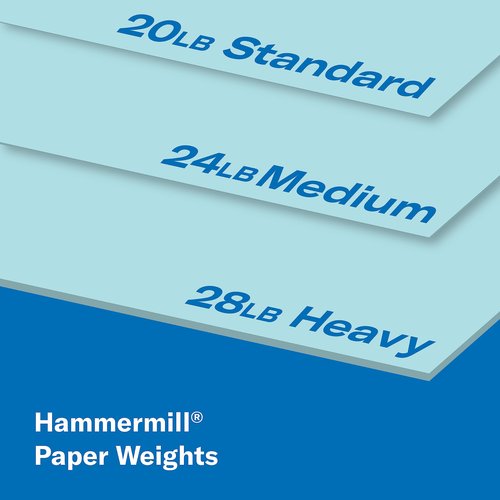 Hammermill Colored Paper, 20 lb Blue Printer Paper, 8.5 x 11-3 Ream (1,500 Sheets) - Made in the USA, Pastel Paper
