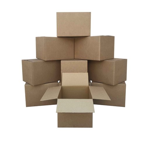 uBoxes Extra Large 23x23x16" Standard Corrugated Moving Box", brown corrugated & uBoxes Moving Boxes Medium 18x14x12-Inches Professional Moving Box