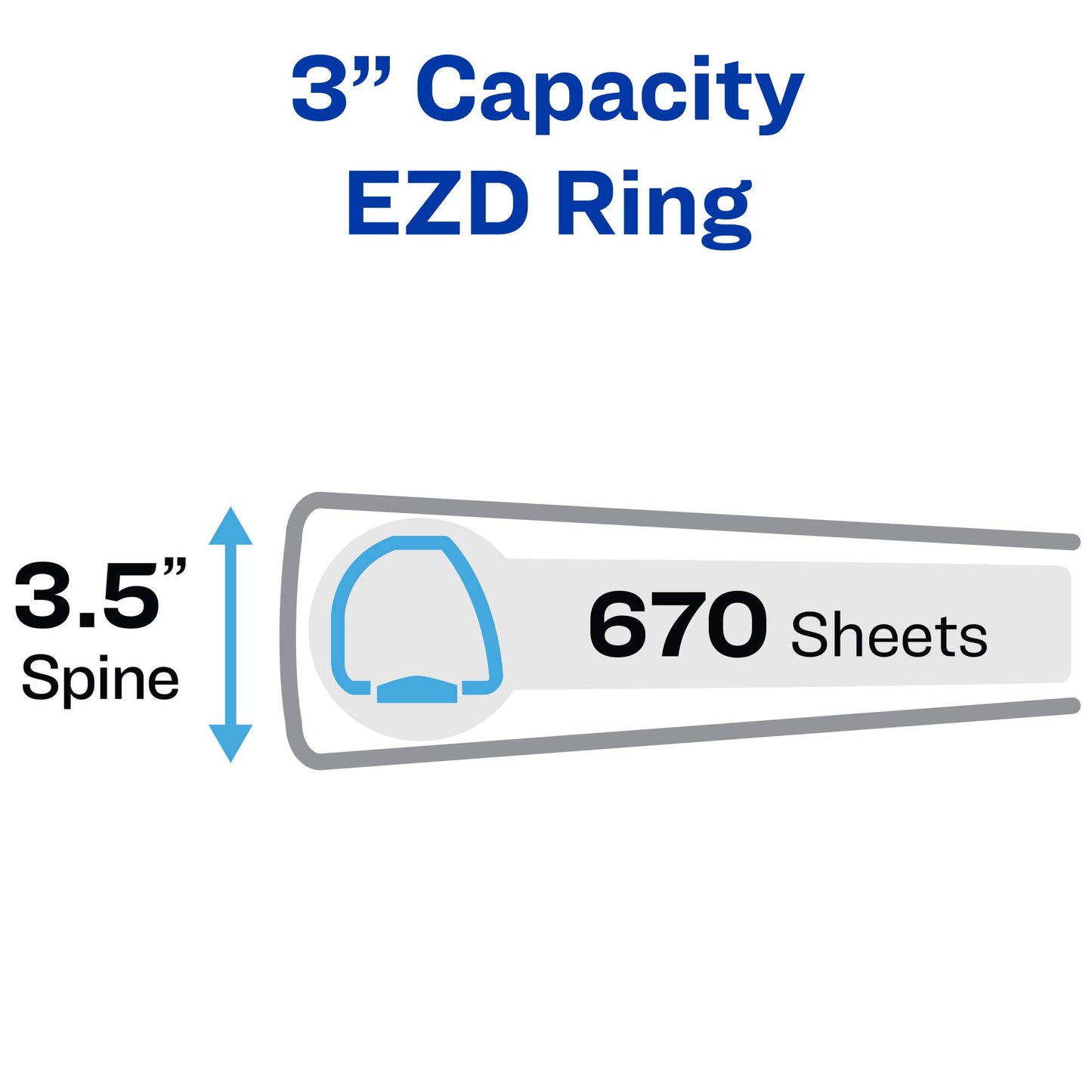 Avery Heavy-Duty View 3 Ring Binder, 3" One Touch EZD Rings, 1 Purple Binder (79810)