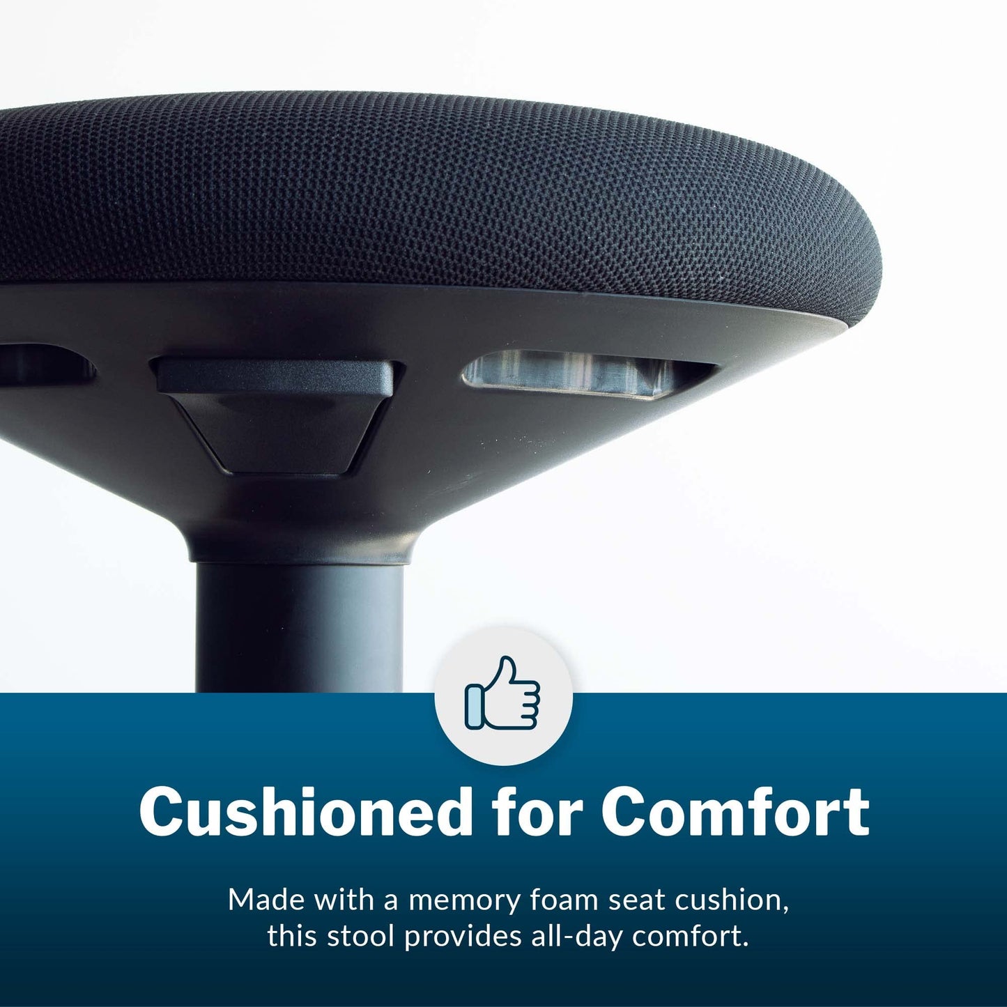 Vari Essential Active Stool - Ergonomic Wobble Chair with 360-Degree Motion - Active Stools with Memory Foam Seat Cushion, Lightweight & Flexible - Fully Assembled - Adjustable Standing Desk Chair