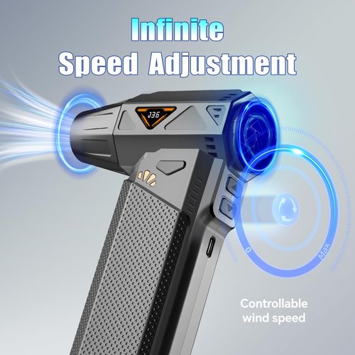 Electric Air Duster-130000RPM Compressed Air Duster, Super High-Speed Air Jet Blower, Replace Compressed Air Cans,Keyboard and PC Clean, Adjustable Air Blower for Outdoors,Car,Home (FE-J36)