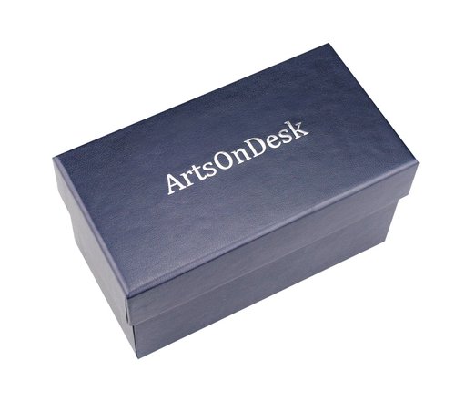 ArtsOnDesk Modern Art Business Card Stand Holder Bk301 Steel Black Patented Desk Accessory Name Card Case Plate Display Office Organizer