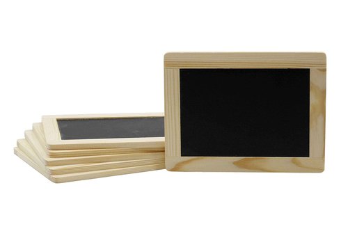 Creative Hobbies® Synthetic Chalkboard with Unfinished Wood Frame 4 x 6 Inch -Case Pack of 24 Chalkboards