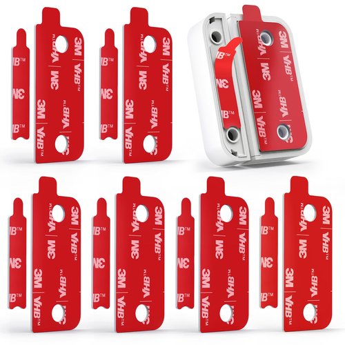 Adhesive Replacement for Ring Alarm Contact Sensor (2nd Gen): 3M VHB Double Sided Sticky Strips (6 Sensors Pads & 6 Magnet Pads) - Mounting Tape Sticker Pre-Cut for Ring Door & Window Security System
