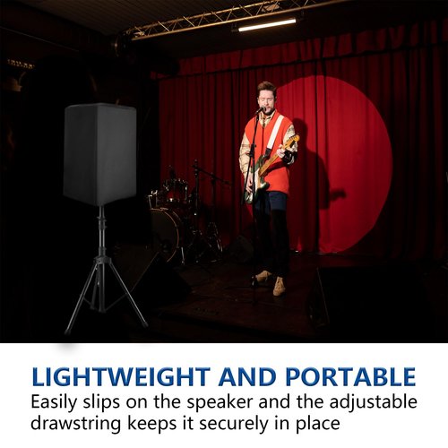 Musiin 15'' Outdoor Speaker Cover,Waterproof,Dust-Proof and UV-Proof Oxford Cloth,Bottom Drawstring Fastening Design,Suitable for Upright PA/DJ Speaker Protection Cover(2 Packs）