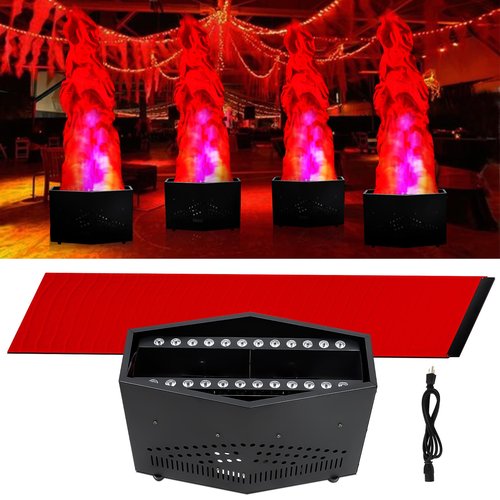 ZLPOWER 6ft Fake Fire Flame Light Campfire with 36 LED Light Flame Fire Light Machine Artificial Fake Fire Flames Atmosphere Effect Fake Fire for Nightclub, Campfire Party, Special Holiday