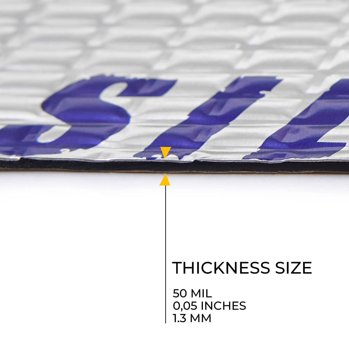 Siless 50 mil (1.3mm) 52 sqft Car Sound Deadening mat - Butyl Automotive Sound Deadener - Noise Insulation and Vibration Dampening Material ( 52 sqft)