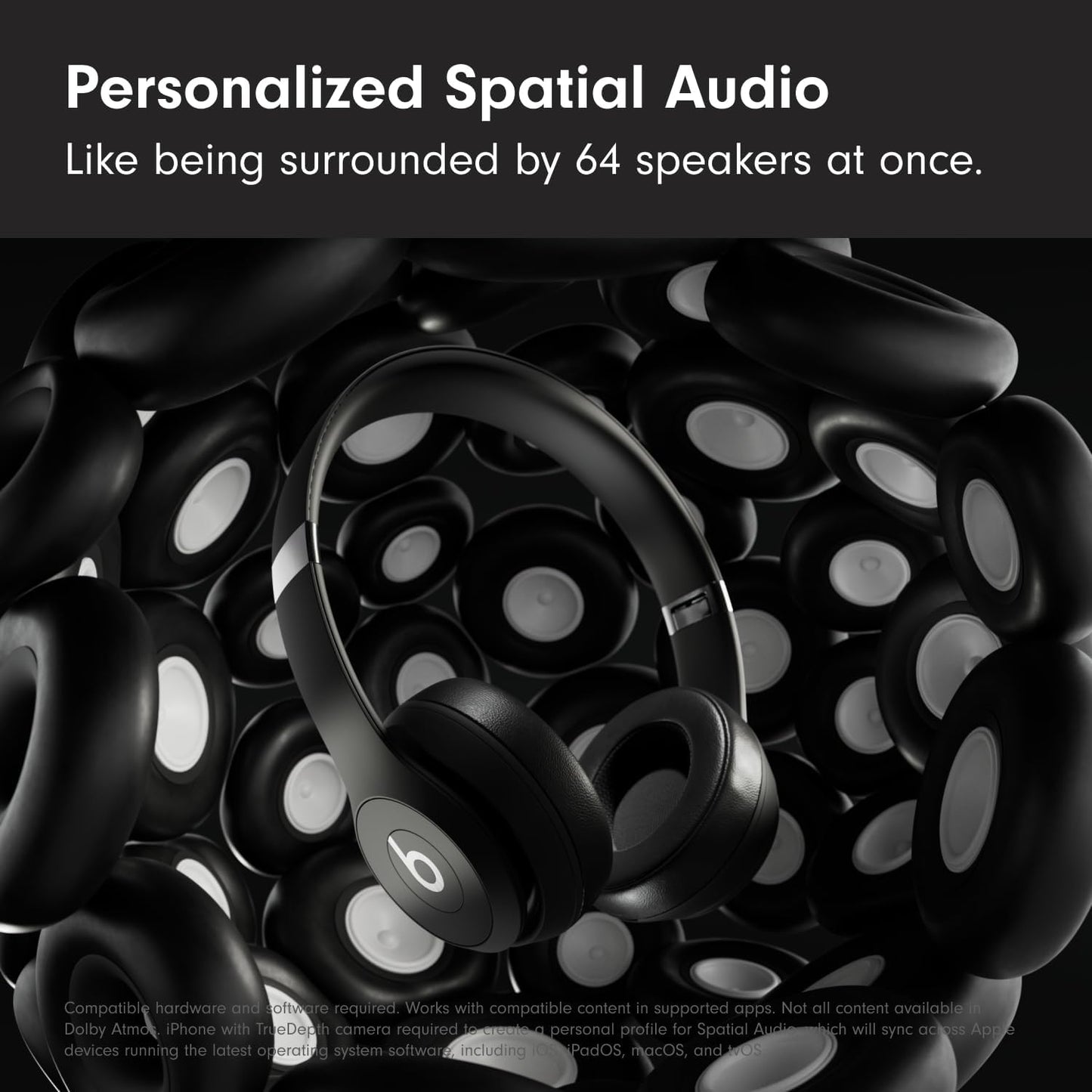 Beats Solo 4 - Wireless On-Ear Bluetooth Headphones | 50-Hour Battery Life, Ultra-Lightweight Comfort, Matte Black