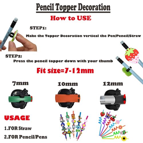Wholesale 1000Pcs Random Pencil Topper Decoration,Mixed Tons of Different Themes,Lot Cute Pencil Charms Bulk for School Reward/Small Business